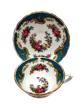 Tuscan Fine Bone China "Naples" Teacup & Saucer Set Made in England